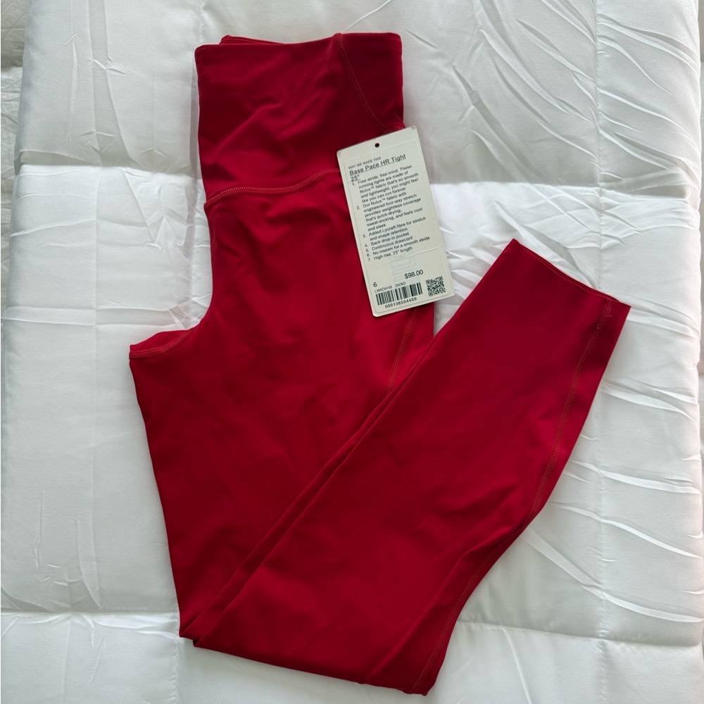 Red High-Waisted Leggings